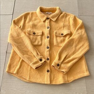 Skies Are Blue Mustard Textured Jacket